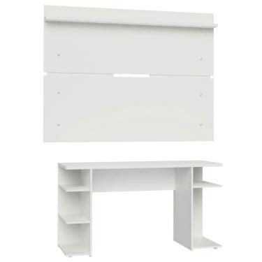 Imagem de Mesa Gamer e Painel para TV até 65 Branco Madesa