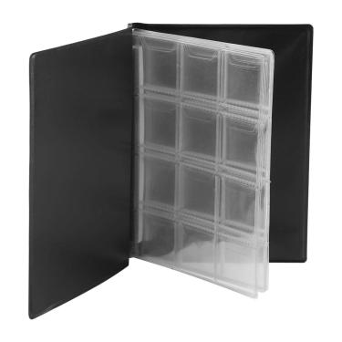 Imagem de AUNMAS Álbum de moedas de 10 páginas com 120 bolsos para guardar moedas e símbolos simples exclusivos para moedas e bonés emblemas (vermelho)