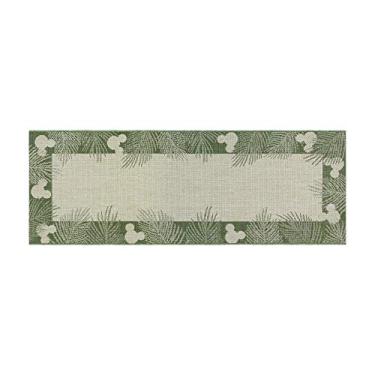 Imagem de Gertmenian Tapete externo Mickey Mouse 46322 Disney para ambientes externos, 2x6, borda de palmeira, verde, bronze