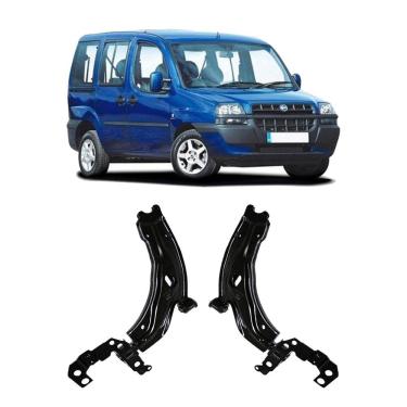 Imagem de Kit 2 Bandeja Balança Leque Dianteiro Fiat Dobl 2007-2009