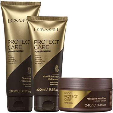 Imagem de Kit Shampoo 240ml + Condicionador 200ml + Máscara 240g Protect Nutri Care Lowell