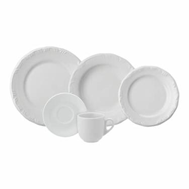 Imagem de Serviço de Jantar e Chá 30 Peças em Porcelana, Modelo com Relevo, Pomerode, Xícaras Modelo Pampa, Branco, Porcelana Schmidt