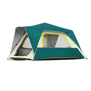 Imagem de Foern 3-4 pessoas barracas para acampamento, barraca de acampamento ultraleve à prova d'água, fácil de montar, ótimo para acampamento, mochila, caminhadas e festivais de música ao ar livre, verde