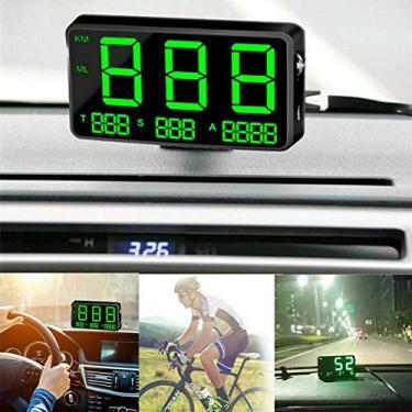 Imagem de MASO Car Motocicleta Bicicleta Universal Digital GPS Speedometer OBD-II Overspeed Alarme System MPH/KM/h