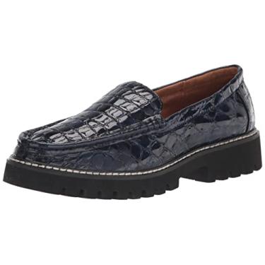 Imagem de Donald Pliner Mocassins femininos Hope, sapatos sem cadarço, mocassins confortáveis para uso diário, Azul escuro, 38