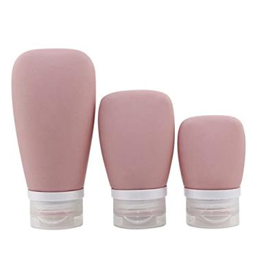 Imagem de Conjunto de garrafas de silicone de 3 peças de leite de limpeza loção cosmética garrafa de armazenamento kit portátil de viagem em casa para viagens de engarrafamento