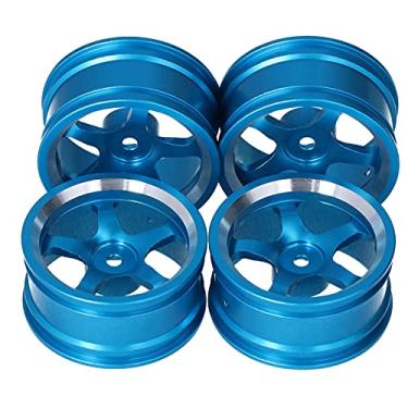 Imagem de Peças de esteira RC, cubos de aro de roda de carro RC de liga de alumínio Durável leve e resistente ao desgaste para esteira rolante MN86 1/12 RC(Azul)
