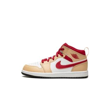 Imagem de Jordan Preschool Jordan 1 MID PS 640734 201 White Onyx/Light Curry - Size 3Y