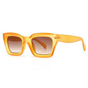 Imagem de Moda óculos de sol olho de gato feminino designer retrô quadrado azul roxo óculos feminino unhas óculos de sol sombras uv400 homens, 5, china