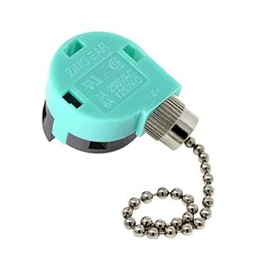 Imagem de Ventilador de teto Chave 3 velocidade 4 Fios ZE-268S6, Zing EAR Aplique Rotary Pull Cadeia Cord Chave de controle de substituição Controle de Velocidade 4 Fios Interruptor para ventiladores de teto Nickel