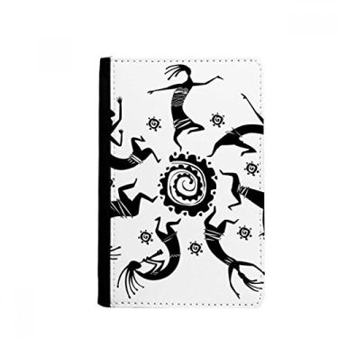 Imagem de Celebre o contorno mexicano Totems do México porta-passaporte Notecase Burse carteira capa porta-cartão, Multicolor