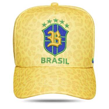 Imagem de Boné Blck Brasil Animal Print Masculino - Amarelo