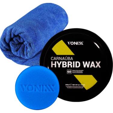 Imagem de Cera Hybrid Wax Vonixx Protetora Brilho e Cristalizadora Carnauba Hidrorepelencia + Pano
