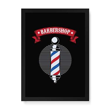Imagem de Arte Maníacos Quadro Decorativo Barbershop Pirulito - 23x16,25cm (Moldura em laca preta)