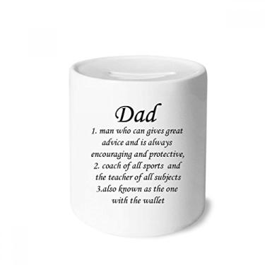 Imagem de DIYthinker Encouraging Dad Festival Citação Dinheiro Caixa de Cerâmica Porta-Moedas Presente