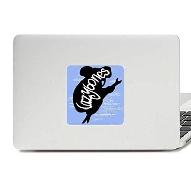 Imagem de Adesivo de vinil preto bicho-preguiça contorno natural decalque vinil paster laptop decoração PC