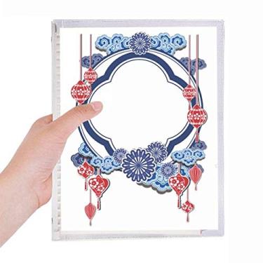Imagem de Caderno Apaixonado por Flores Azuis Cultura Chinesa Folhas Soltas Diário Recarregável