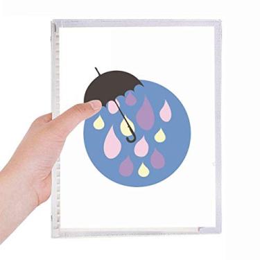 Imagem de Caderno Diário de Folhas Soltas Recarregável Umbrella Cloud Rain Drip