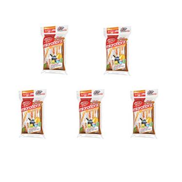 Imagem de Flash Limp - Kit Com 5 Esponjas Microfibra Para Lavar Louças Multiuso