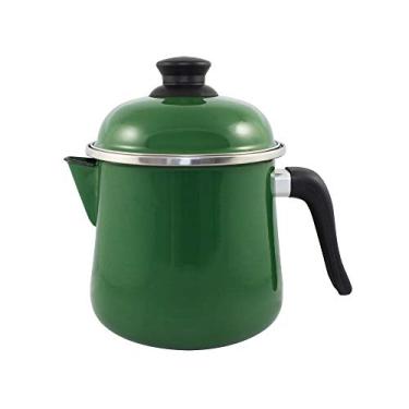 Imagem de Leiteira bojuda 16 Esmaltada Verde - 2000 ml - Ewel