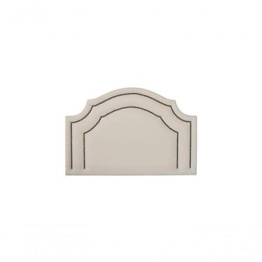 Imagem de Cabeceira Solteiro Luxo Dupla 90X60 Off White Tachas Fumê