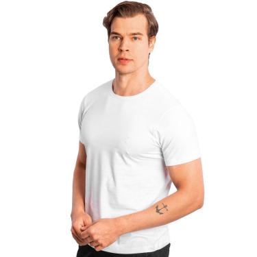 Imagem de Camiseta Sergio K Masculina Basic Front White Logo Branca-Masculino
