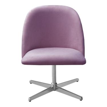 Imagem de Poltrona Gaia Cadeira Decorativa Giratória Pé Metal