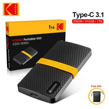 Imagem de Ssd Hd Externo Kodak X200 1 TB -  Usb /tipo C/ Notebook, Pc, Celular