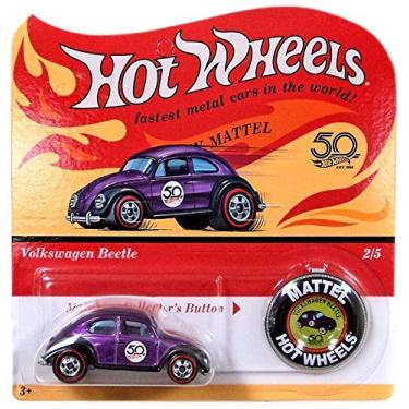Imagem de Hot Wheels 2018 50th Anniversary Originals 2/5 - Volkswagen Beetle (Purple) with Button