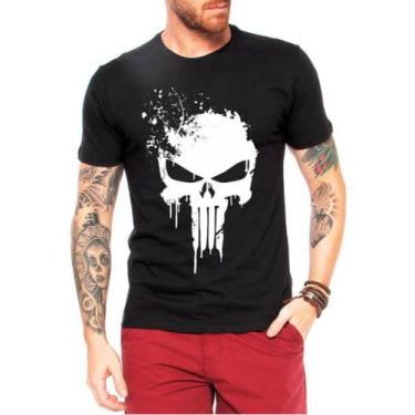 Imagem de Camiseta Justiceiro The Punisher Camisa Caveira Skull Série - Top