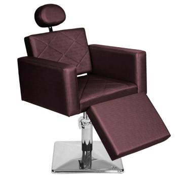 Imagem de Cadeira Poltrona de Cabeleireiro Evidence Reclinável Ap Vinho