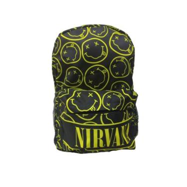 Imagem de Mochila Nirvana Logo Smile Bolsa De Rock Escolar M076 Rch - Monkless