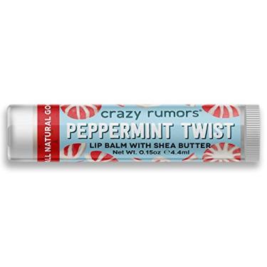 Imagem de Crazy Rumors Peppermint Twist Lip Balm. 100% Natural, Vegan, Plant-Based, Made in USA (1-Pack)