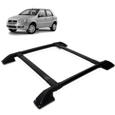 Imagem de Rack Bagageiro Teto Palio 1996 a 2011 Tubolar Preto