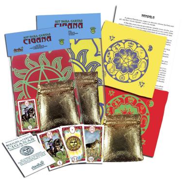 Imagem de Kit de Cartas Ciganas Lenormand 36 Cartas Toalha e Bolsa