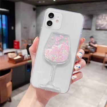 Imagem de Capa para samsung s9 plus dinâmica vidro de vinho glitter líquido capa de telefone, d, para samsung s9 plus case