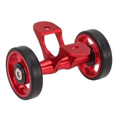 Imagem de Guarda-lamas de bicicleta easywheel, rolos de guarda-lamas, rodas duplas, conjunto de rolo de extensão de guarda-lamas para substituição (Red)