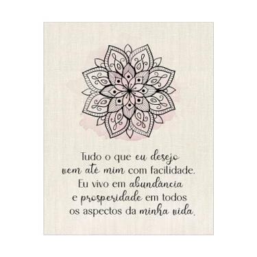 Imagem de Placa Decorativa 20x25 Mandala e Mantra de Prosperidade