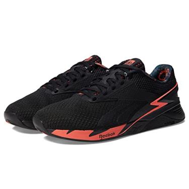 Imagem de Reebok Tênis de treinamento unissex Nano X3, Preto/Laranja Flare/Cinza Puro, 40 BR