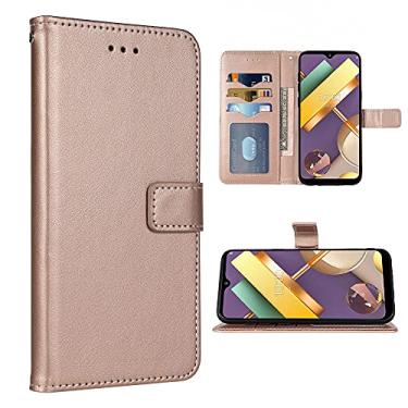 Imagem de Capa para LG K22, capa para LG K32/LG K22+ Plus, carteira flip de couro PU fivela magnética fina capa traseira com compartimento embutido para cartão e suporte para LG K32 / LG K22 / LG K22 Plus