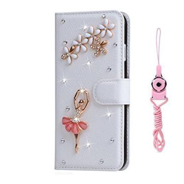 Imagem de Capa para BlackBerry KEYone, BlackBerry DTEK70 / Mercury, capa protetora e alça de couro PU feita à mão para meninas