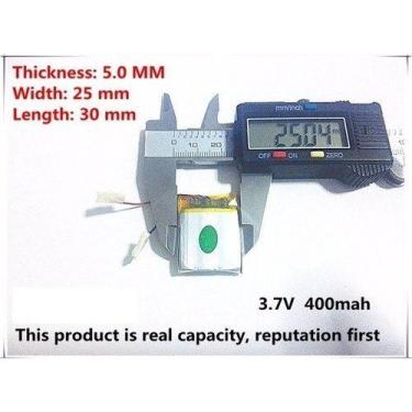 Imagem de Bateria 3,7v 400 Mah Pequena Gps Mp3 Mp4 Caneta Mp3 - KMIG