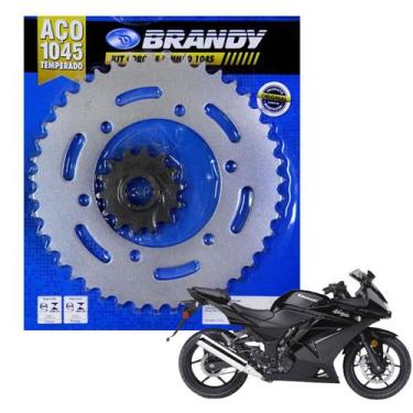 Imagem de Kit Relação Kawasaki Ninja 250R 2009 até 2012 / Ninja 300 Brandy - Sem