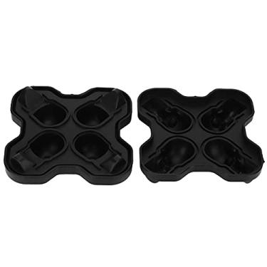 Imagem de Molde de Bandeja de Gelo de Silicone Em Formato de Caveira, Sorveteira de 4 Grades para Cozinha, Bar e Festas de Verão