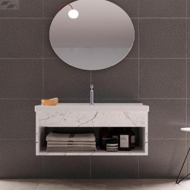 Imagem de Gabinete Armário Banheiro Em Mdf Com Cuba Zoff - Cerocha