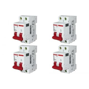 Imagem de Kit C/4 - Disjuntor Steck Din Bipolar 40A Sd62 3Ka