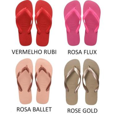 Imagem de Chinelo sandalia havaianas top original c/nota fiscal, Rosa flux, 33/3