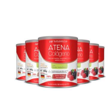 Imagem de 6x colágeno atena verisol+ácido hialurônico frutas vermelhas - HF Supl