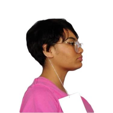 Imagem de Peruca Cabelo Humano Curta Nuca Batida Sleek Fiona Cor Preto