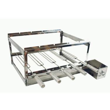 Imagem de churrasqueira giratoria gira grill 5 espeto  inox infinity grill - INF